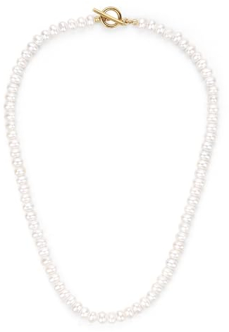 GAVU Damen Herren weiße Muschelperlenkette 50cm