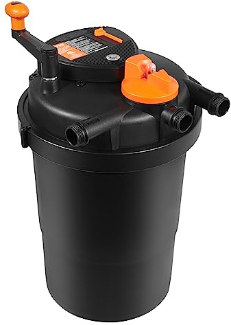VEVOR Pressurized Biological Pond Filter, Fit Pond Up to 2000 Gallons, with 13W UV-C Light, 1840 GPH, Bio Pond Filter System Filtration Equipment for Fountain Pool, Koi Fish Aquarium Tank Garden Water