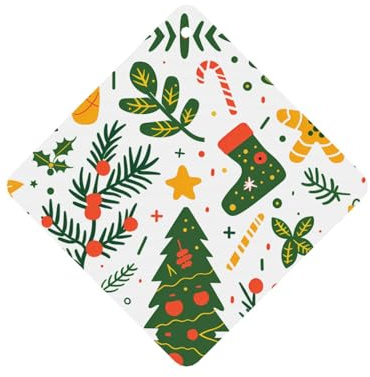 Phayah Lot de 6 désodorisants de voiture à suspendre colorés, motif couronne de sapin, lavande, longue durée