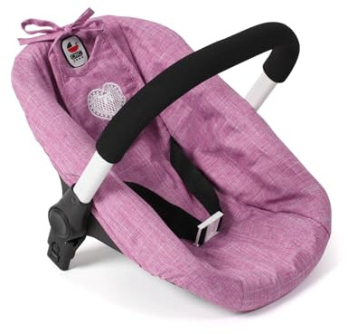 Bayer Chic 2000 - Puppen-Autositz mit Adapter für den Puppenwagen, Puppentrage, Puppenzubehör, Jeans pink