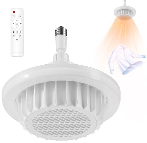 Fan Heater, Bathroom Ceiling Light, Quiet Fan | Energy Efficient Appliance for Home Comfort, Air Circulator Heater, Indoor Lighting,