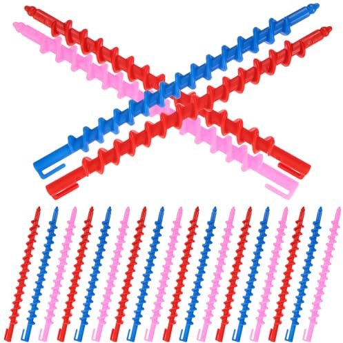 HOMSFOU 20 Pezzi Bigodini per Permanente a Spirale, Kit Arricciacapelli Flessibile per Chioma Corti e Lunghi, Strumenti Professionali per Styling in Salone e Uso Domestico Colore Casuale