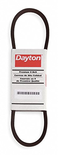 Dayton 4L440 V-Belt, 44 Length, 1/2 Width, 5/16 Thickness, Compatible with Lawn Mower
