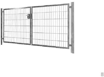 Doppelflügeltor Einfahrtstor Gartentor Tore Hoftor verzinkt 300cm x 103cm inkl. Pfosten