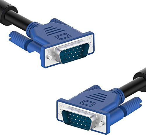 TB® VGA to VGA Cable, 3 Meters - Male to Male Monitor Extension Cable - Blue Supports resolutions at 800x600 (SVGA), 1024x768 (XGA), 1600x1200 (UXGA), 1080p (Full HD), 1920x1200 (WUXGA)