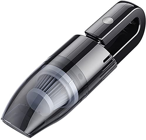 JTRHD Portable Vacuum Car Vacuum Cleaner Household Vacuum Cleaner Wet and Dry Mini Portable Vacuum Cleaner for Home, Office, Kitchen (Color : Black, Size : One-size)