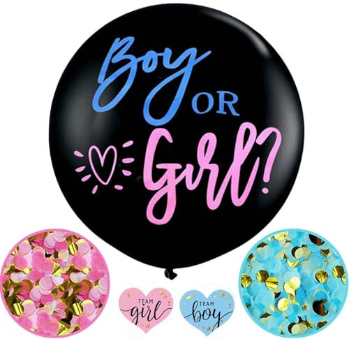 Baby Shower Palloncini, Palloncini Nascita Bimbo, Boy or Girl Gender Reveal Party，palloncino 36 Pollici per Gender Reveal Party