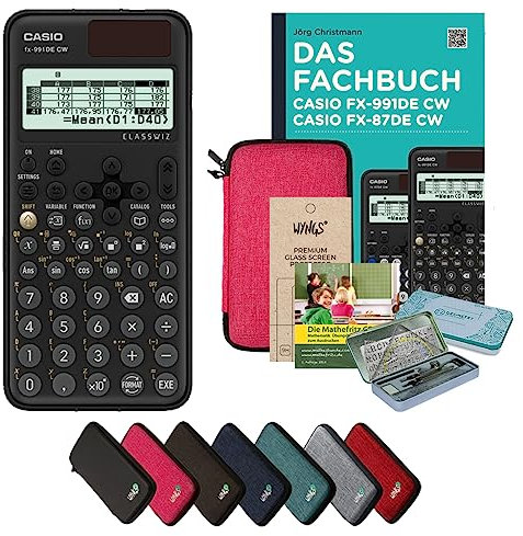 CALCUSO Streberpaket Pink mit Taschenrechner Casio FX-991DE CW