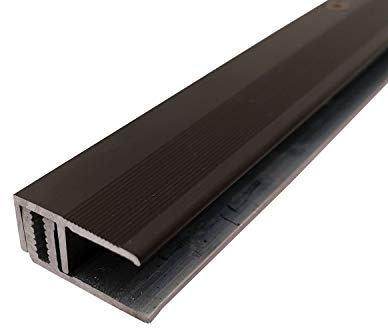 ufitec Profile System for Parquet and Laminate Floors - for Decking Heights of 7-16 mm - Many Colours Available (End Profile | 90 cm Long, Dark Bronze)