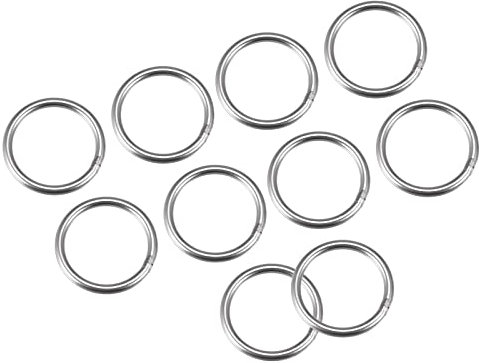 METALLIXITY 304 Acero Inoxidable O Anillos (30mm Od 3mm Grosor) 10pcs, Soldado Redondo Anillo - para Objetos Colgantes