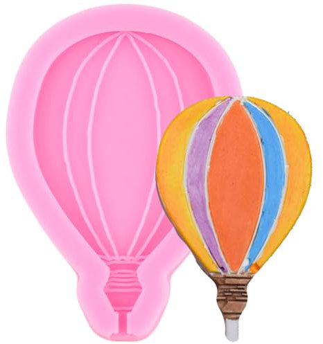 XMOLDNMS Hot Air Balloon Silicone Mould Balloon Fondant Moulds for Cake Decoration Candy Cupcake Topper Polymer Clay Chocolate Gum Paste