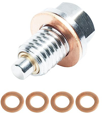 Flaconi Ölablassschraube Auto,Ölablassschraube Dichtung,Ölschraube,Magnetische Ölablassschraube,M12x1.75 Ölablassschraube mit Dichtring,Ölablassschraube Magnet,für die Meisten Auto (M12x1.75)
