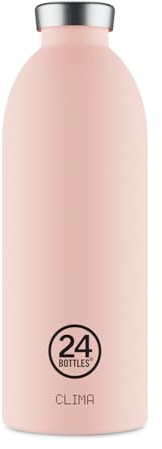 24BOTTLES Clima Bottle - Thermal Water Bottle 850 ml, Stainless Steel Bottle, 100% Airtight Thermal Bottle (24h Cold 12h Hot), Italian Design, Thermal Bottles, Dusty Pink Stone Water Bottle