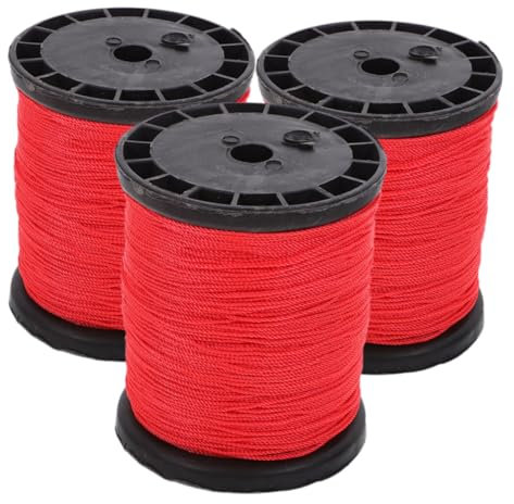 BESTYASH 3rolls Construction Nylon String Line Masonry Building Lines for Bricklaying Outdoor Projects Twisted Nylon Twine for Construction Needs