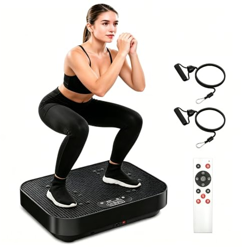Aolawco Plataforma vibratoria, equipo de fitness para el hogar con 99 niveles, tabla vibratoria silenciosa, placa vibratoria deportiva, placa de vibración de potencia para el desarrollo muscular