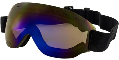 Birdz Eyewear Thrush Sport Snowboarding Skydiving Motorcycle Riding Goggles w/Blue Mirror Lens