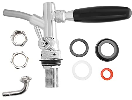 Rubinetto regolabile per, Produzione di birra e vino artigianali Strumenti di misura e controllo birra rubinetto cromata Rubinetto birra G5 / 8 Shank Home Bar Erogatore di birra Birra Keg(02)