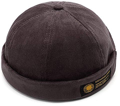 YAMEE Docker-Cap Docker Mössa Sjömanshatt Mössa Hamnhatt Herrmössa Bikercap Hatt Vandringshatt Huvudbonad Sjömanskappa (Justerbar huvudstorlek)