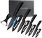 CORESLUX Ceramic Knife Set, Kitchen Chef Knife Set, Bread Knife Super Sharp Five Piece 6Chef Knife, 5Utility Knife, 4Fruit Knife, 3Paring Knife, 1''Peeler, Rust Proof And Stain Resistant (Black)