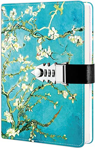 ZXHQ Tagebuch für Mädchen, tagebuch mit schloss, gute Geschenke für Mädchen und Kinder, Kunstleder-Reisetagebuch, süßes geheimes Notizbuch A5 Zeilen (21,6 x 15 cm)