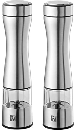 Zwilling Table Spice Salt Mill, Glass Stainless Steel, Silver