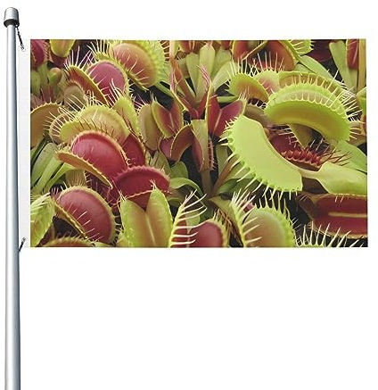 Drapeau de plantes carnivores de 9,5 x 1,5 m - Bannière amusante pour l'extérieur - Drapeau de jardin de vacances - Bannières de bienvenue - Bannières de jardin - Drapeaux de décoration pour intérieur