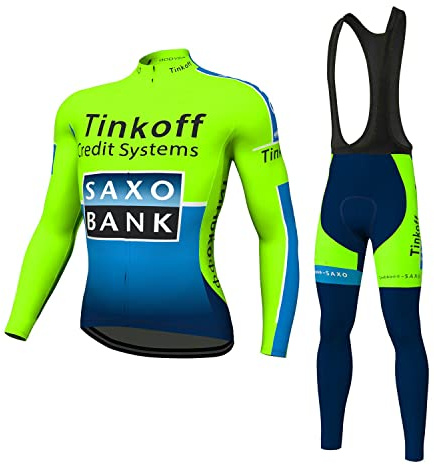 assocauicy Conjunto Ciclismo Hombre Manga,Ropa De Ciclismo Pantalón Secado rápido Adecuado para Montar En Montaña