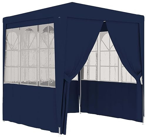 GecheerCarpa Profesional para Fiestas con Paredes Laterales 2,5x2,5 m Azul 90 g/m²