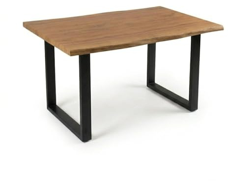 Bett11 Esstisch 180x90 cm Eiche-Optik U-Gestell Schwarz