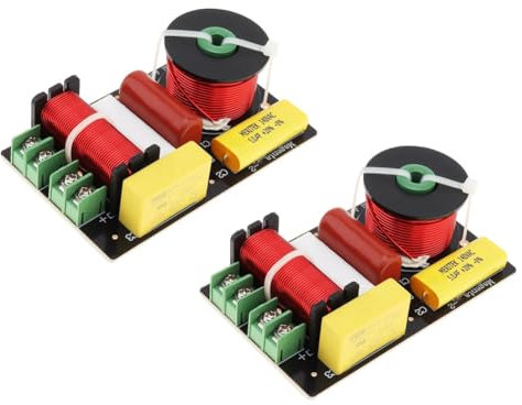Vocdikficy Cruzado de Altavoz de 2 Vías, Unidad de Altavoz de 200W de 2 Vías Altavoces HiFi para el Hogar Divisor de Frecuencia de Audio Filtros Cruzados, 2 Piezas