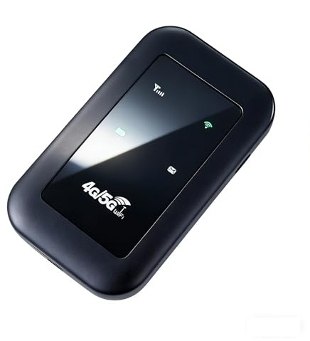 All Network Portable WiFi, 5G/4G Portable WiFi Hotspot with SIM Card Slot, Pocket Internet Hotspot Up To 10 Devices, Stable Internet Speed, High Compatibility (Black)