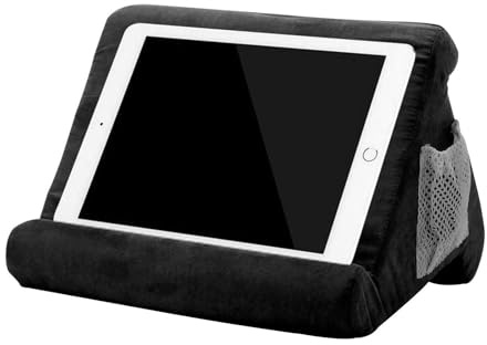 SUNNYNEST 1PC Tablet Pillow Stand Multi Angle Support Side Pocket | Tablet Pillow Stand – Soft suede cushion with multi-angle support and side pocket, ideal for iPad, laptop, bed and sofa use.