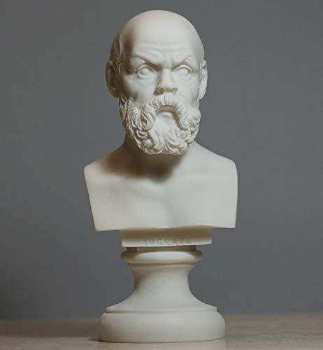 greekartshop - Busto scultoreo del filosofo greco Socrate, in alabastro, 15 cm, da arredamento