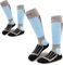 gipfelsport Skisocken für Kinder, Herren und Damen - Dicke Socken aus Merinowolle, warme Merino Snowboardsocken, 2x Paar Skistrümpfe, Grau, Größe 28-31