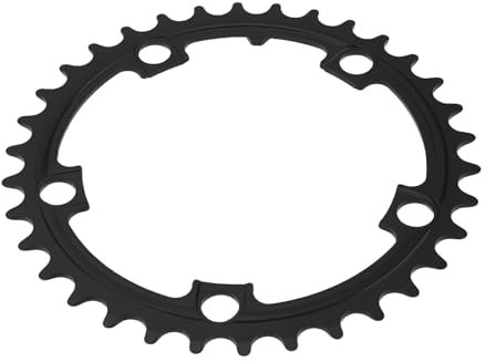 YINETTECH 1Pc 110mm BCD 5 Arm Bicycle Inner Chainring 34T Speed Chainring Round Chainring Suitable for Most Road Bikes Narrow Wide Chainring Black