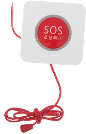 Veemoon Pulsante Di Allerta Per Anziani Con Corda Di Emergenza Dispositivo Di Sicurezza Touch Per Comunicazione Immediata Allerta Affidabile e Rete Stabile Per Persone Anziane e Disabili