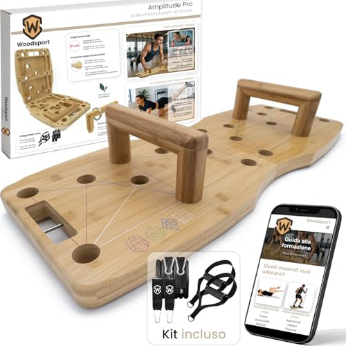 Woodsport Pro - Planche a pompe, Push up Board 81 cm - Taille adulte