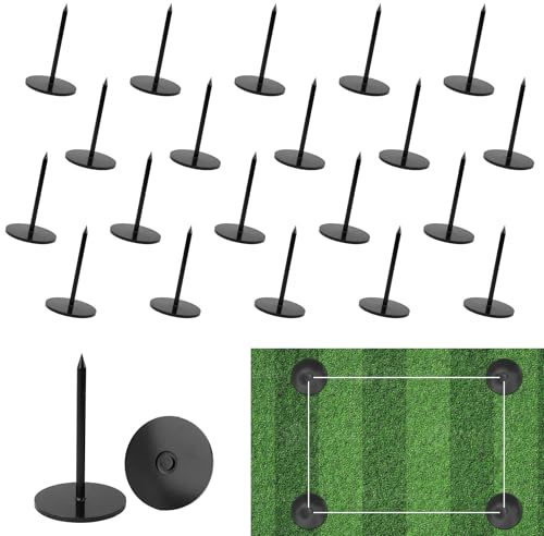 Jupiyas Sports Field Marking System | Soccer Marking Kit | Marking Kit for Baseball and Other Sports Fields. Made from Heavy-Duty Steel, It is Highly Durable and Resistant to Breakage(20PCS)