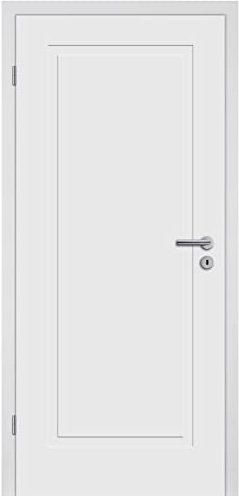 HORI® Zimmertür Weißlack RAL9010 Röhrenspan Eckkante I Innentüre, Türblatt, passende für alle Standard Zargen mit DIN Größe I 1985 x 860 mm I DIN Links