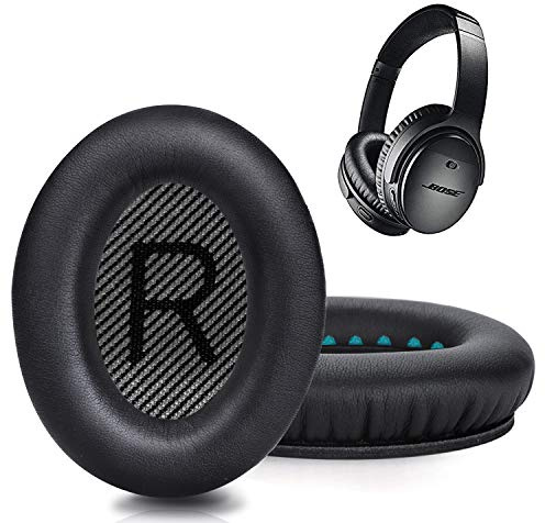Premium Replacement Ear Pads for Bose QC35 & QC35ii Headphones Made by GEVO- Comfortable Adaptive Memory Foam and Extra Durable - Fits QuietComfort 35 & 35ii / SoundLink 1&2 AE（Over-Ear） (Black)