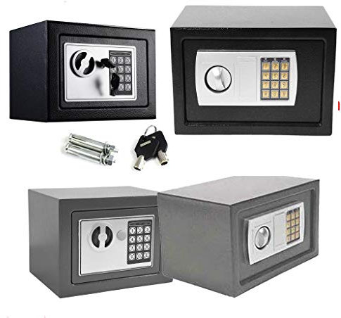 Mini coffre-fort pour meubles - Coffre-fort - Coffre à monnaie - Pour hôtel - Avec serrure à combinaison - 4,6 l