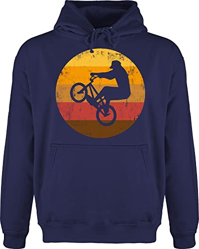 Hoodie Herren Pullover Männer - Fahrrad Bekleidung - Radsport Geschenk BMX Fahrer Geschenk Radfahrer I - XXL - Navy Blau - radfahren rad fun-kapuzenpullover bike mtb kleidung jungen fahrrad-