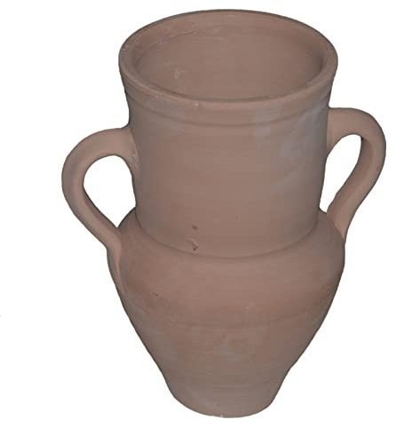Ánfora con 2 asas, terracota, terracota, decoración artesanal, floristería, 16 cm