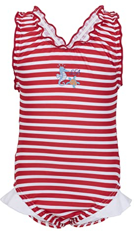 fashy little stars Baby, Mädchen Wiederverwendbare Badewindel Baby und Kleinkind Schwimmwindel, Rot/Weiß, 98-104 EU