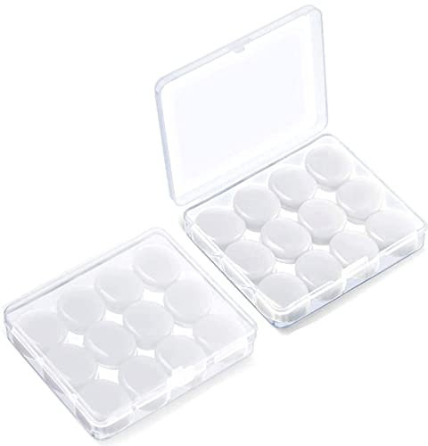 Ohrstöpsel zum Schlafen, 6 Paare Weiche wiederverwendbar wasserdicht softe Silikon Gel Ohrenstöpsel zum Schlafen, Reisen, Lernen, Geräuschreduzierung, Weiß
