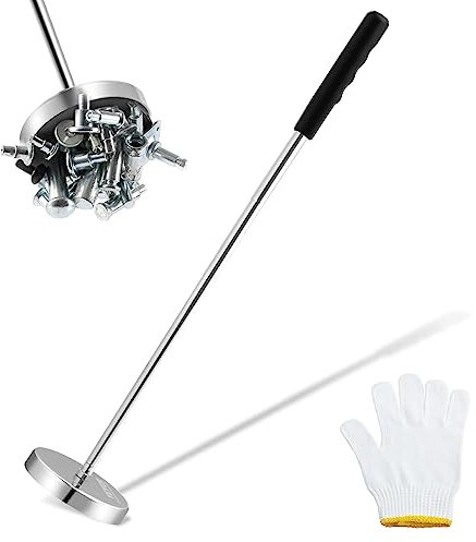VEVOR Barredora Magnética Portátil Fuerza de 15,9 kg Escoba Magnética Telescópica 210-845 mm Herramienta Magnética Telescópica para Quitar Óxido de Objetos Metálicos Chatarra Taller Garaje