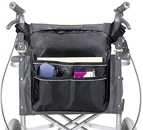 Borsa per sedia a rotelle, borsa per sedia a rotelle, borsa per sedia a rotelle, borsa portaoggetti per sedia a rotelle da appendere sul retro, per la maggior parte degli scooter elettrici, sedia a