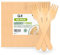G4GADGET 100x Wooden Forks - Disposable Biodegradable Birch Wood Utensils for Parties, Picnics, Weddings, BBQs, and Events