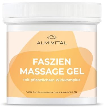 ALMIVITAL Faszien Massage Gel mit Hyaluronsäure 250 ml – von Physiotherapeuten empfohlen – für geschmeidige Faszien, Muskeln & wohltuende Massagen – zur Unterstützung der Muskelentspannung