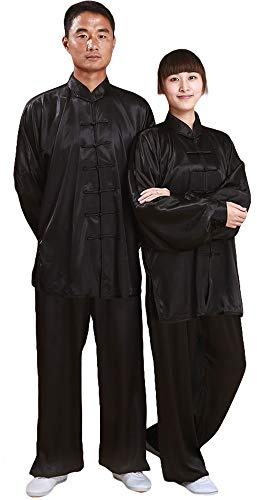 Asitp Korean Silk Tai Chi Suit Wushu Long Sleeve Uniform for Men & Women